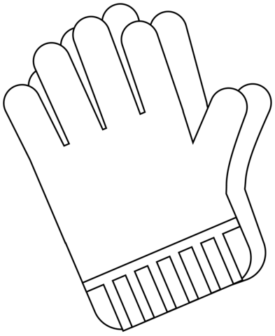 Gloves Emoji Coloring Page